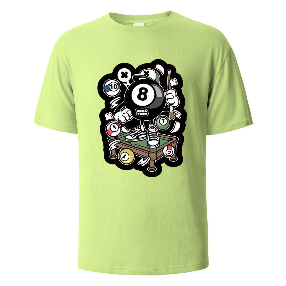 Snooker Balls Graphic Printed Mens TShirts 100 Cotton Breathable Comfortable Tops For Men Summer Oneck Oversize Men Clothing