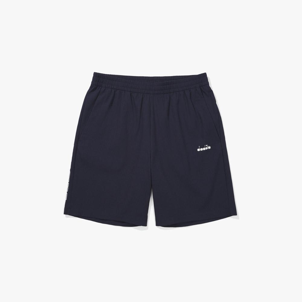 Diadora Logo Seersucker Half Pants Navy