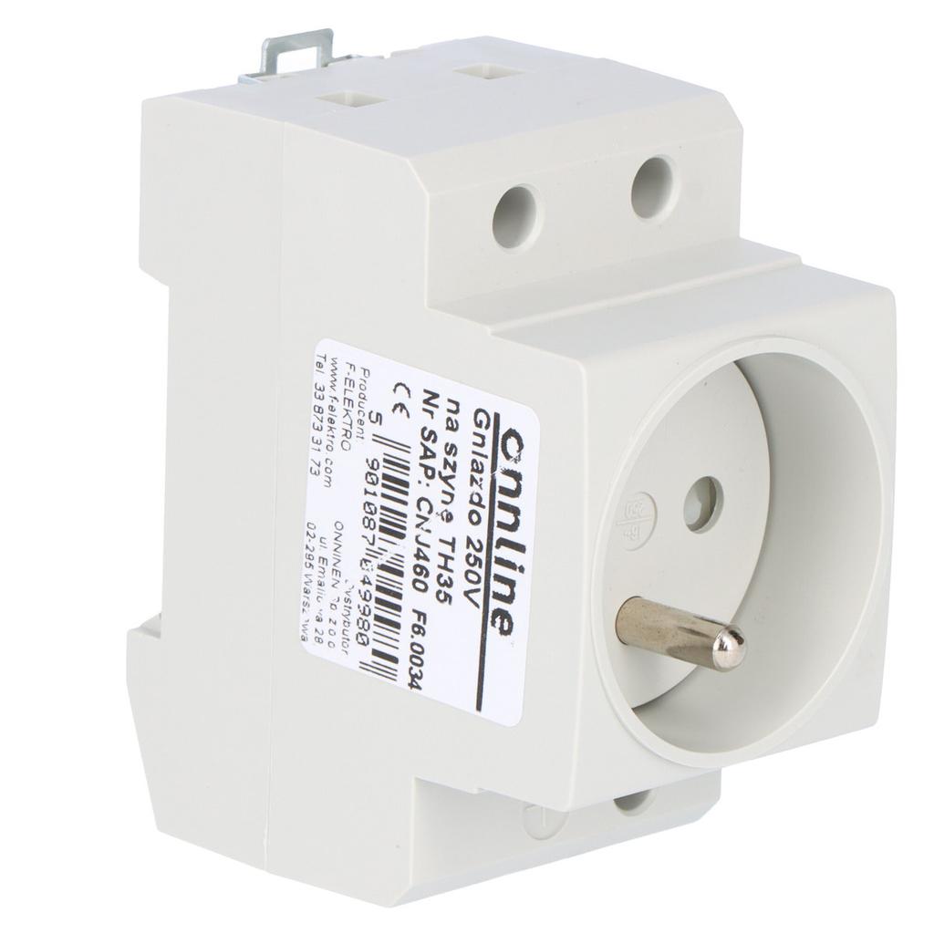 250V socket for TH35 rail, ONNLINE