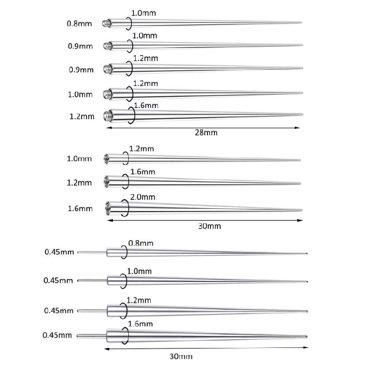 Edelstahl Piercing Kugelgreifer und Einführwerkzeug Set Piercing Zubehör Geeignet für Schmuckwechsel