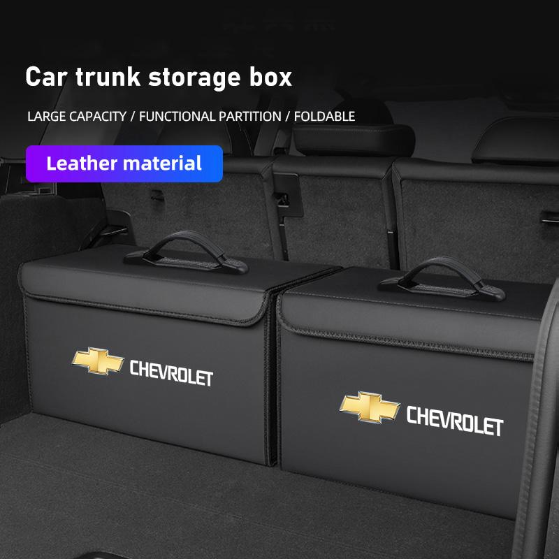 Kožená úložná krabice do kufru auta Organizér do interiéru vozu Příslušenství Pro Chevrolet Corvette Montana TrailBlazer Silverado Traverse