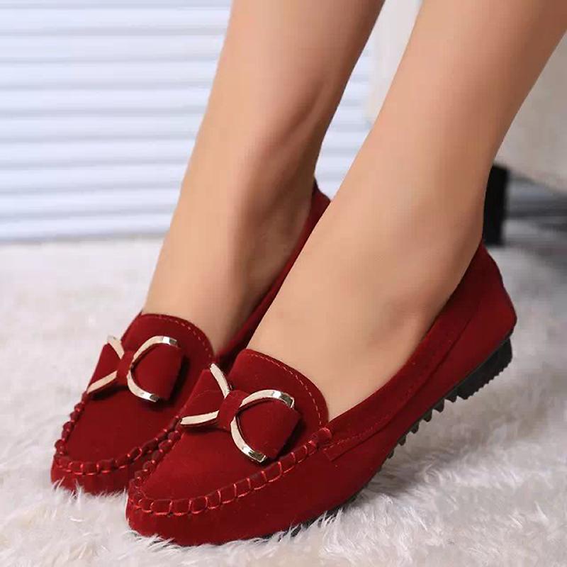 2024 Summer Fashion Casual Lofers Women's Candy Color Slip On Flat Shoes Ballet Flats Women Elegant Butterfly-Knot Office Shoes