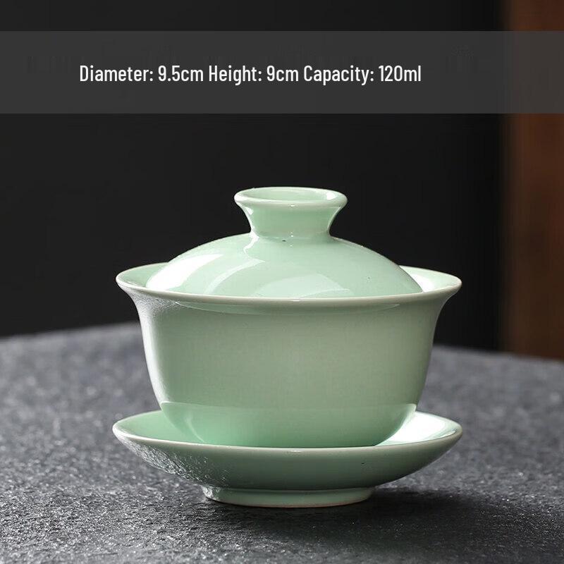 Youluo Ceramic Sancai Gaiwan Teacup