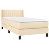 3129838 vidaXL Divan Bed and Mattress Cream 90x190 Cm Fabric