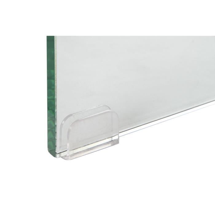 Buffet En Verre Marron Transparent Noyer 160 X 45 X 80 Cm Bois MDF