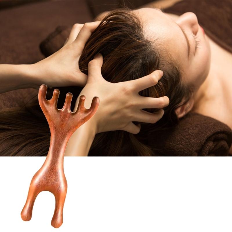 Handmade Sandwood Hair Comb And Face Massager Wide Tooth Comb For Scalp Health And Relaxation