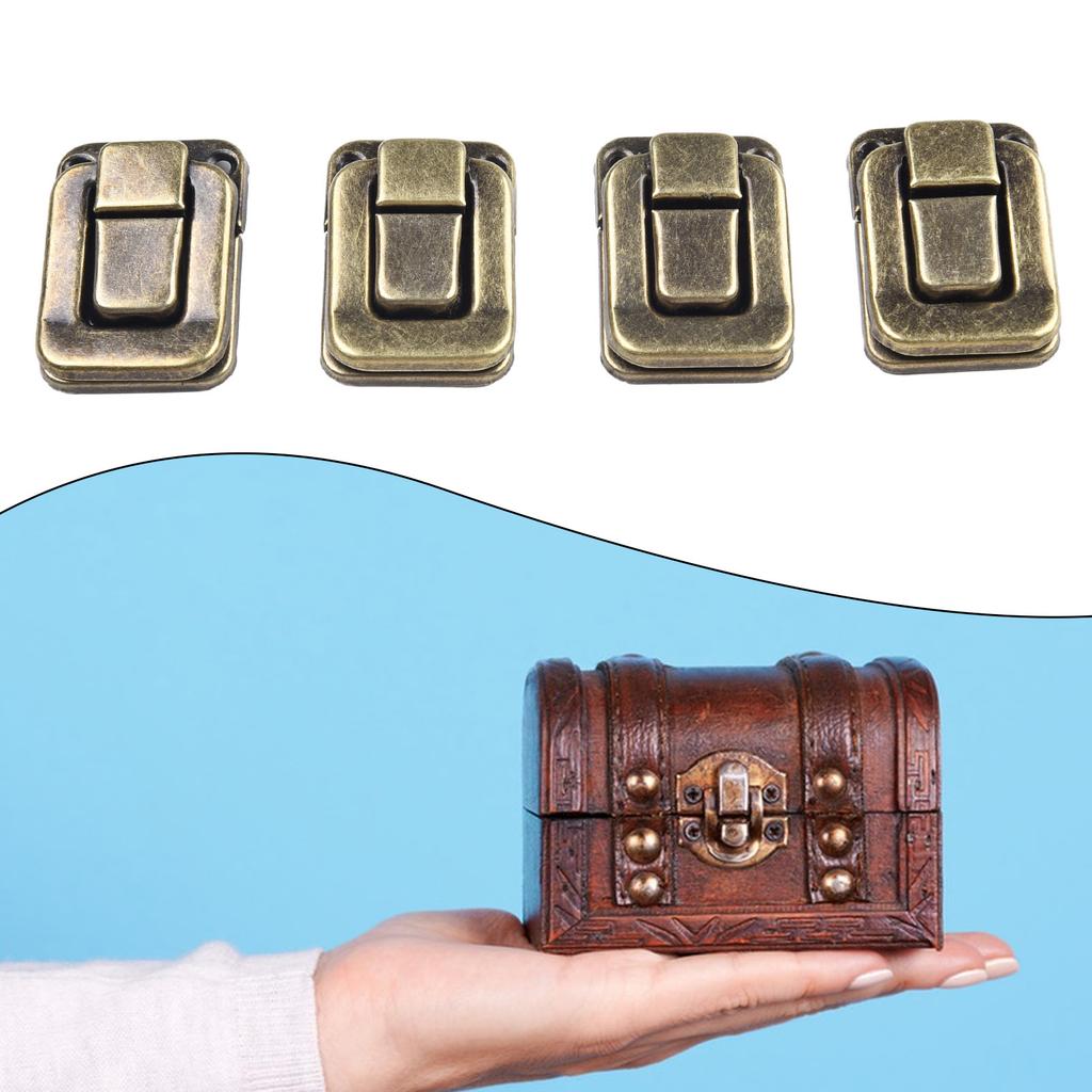 Lock Hasp Latches Wood Box Antique Case Decorative For Jewelry Boxes Home Suitcase Vintage.Handbag High Quality