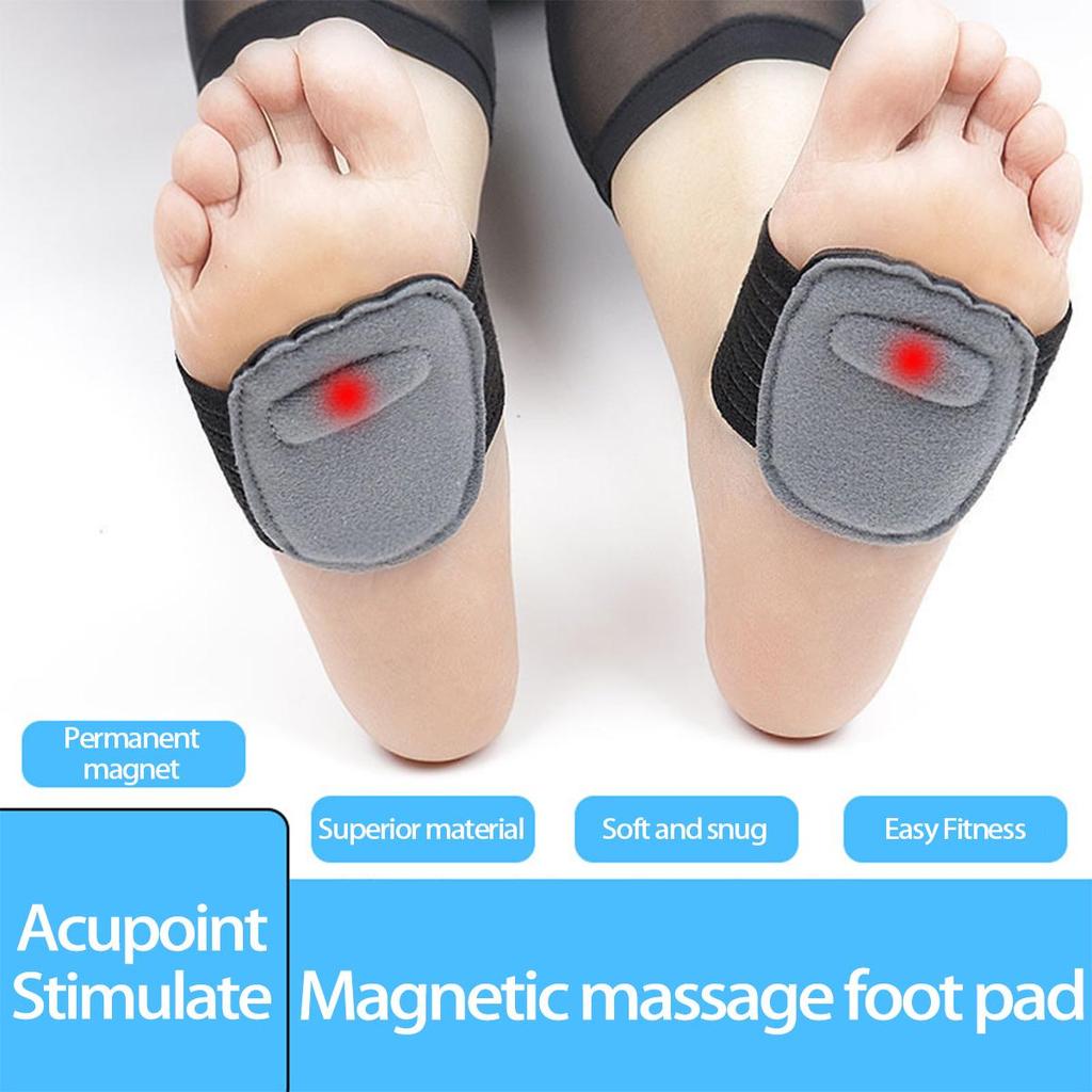 Enhanced Magnetic Foot Pad: Gray Velvet, Adjustable Sports Insole with Yongquan Acupoint Massage