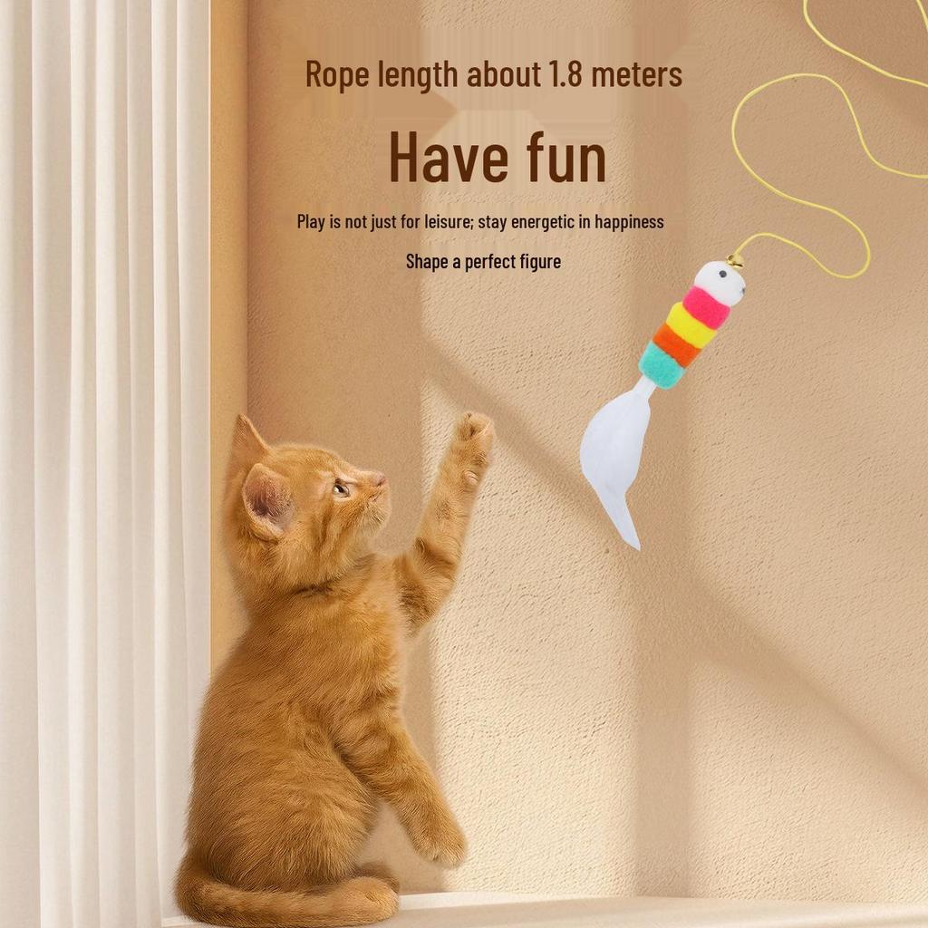 Electric Hanging Door Cat Toy - Automatic Lift and Tease Stick for Self-Entertaining Cats