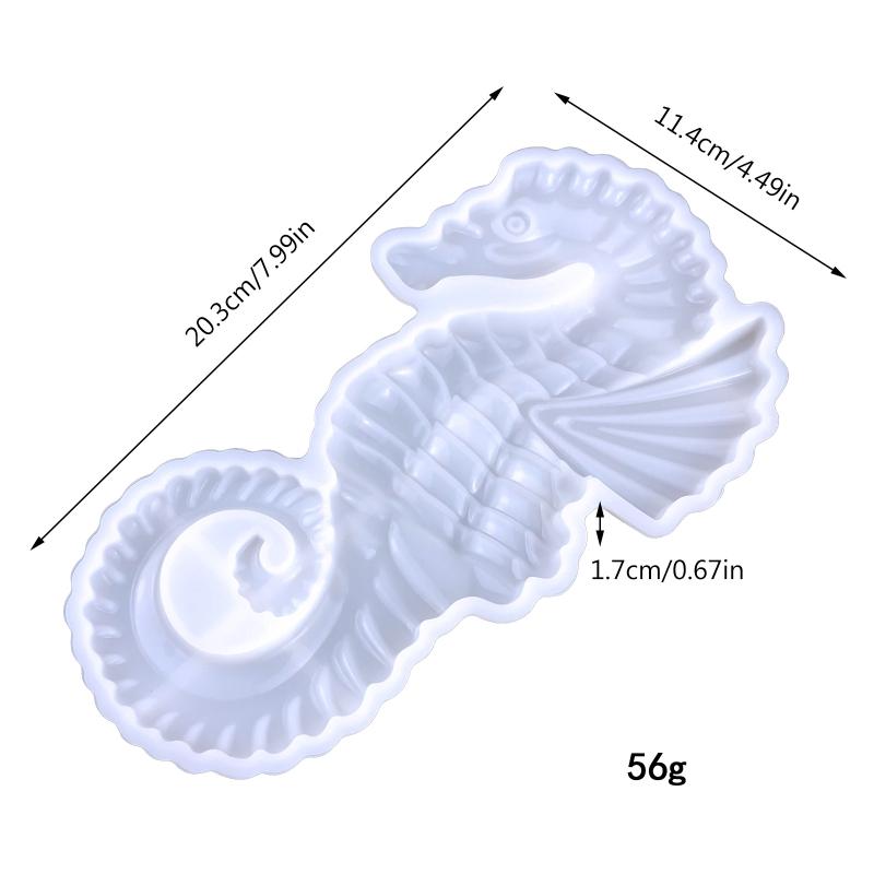 Wall Hanging Resin Moulds Seahorse Silicone Moulds Stereo Epoxy Resin Mould for DIY Craft Valentine's Home Decoration