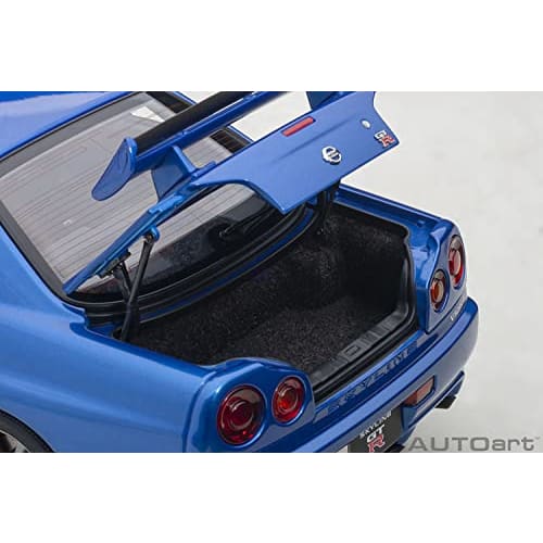 AUTOart 1/18 Scale Nissan Skyline GT-R (R34) V-Spec II Bayside Blue Finished Model 77408