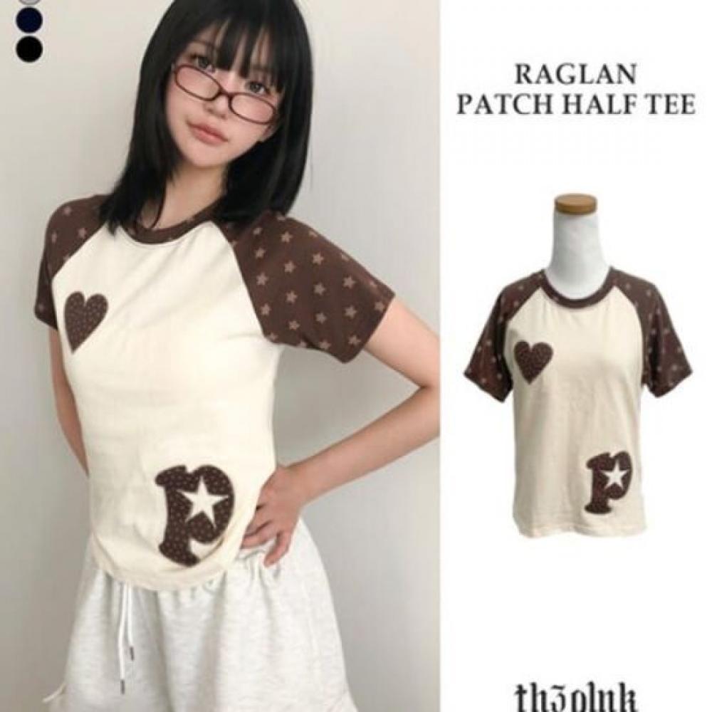 The Pink Women Harim STar Nagran Embroidery PaTch T shirT