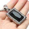 2026 Jewelry, Fashion Personality Retro Engraved Black Gemstone  Trendy Man Necklace
