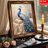 Frameless DIY Pearl Bead Painting Kit Elegant Peacock Pattern Creative Relaxing Craft Canvas Home Decor Gift for Adults