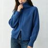 Zip Up Knitted Cardigan Sweaters for Women Cozy Long Sleeve Collared Sweater Cardigans Women's Casual Fall Open Front Knit Sweater Jacket Outfits