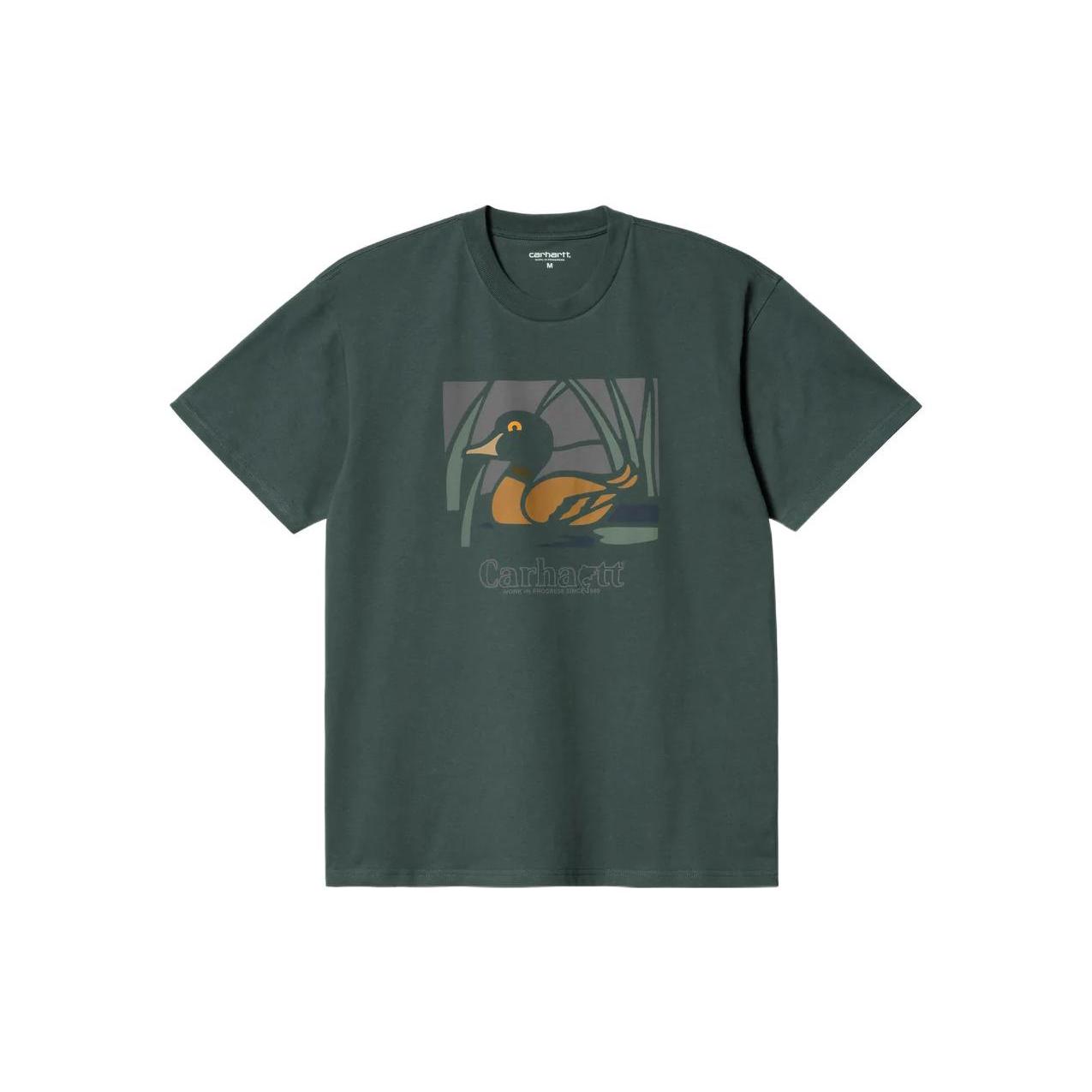 Carhartt WIP T-Shirts Herren Grün Rundhals Mäßig Gerader Schnitt I031031-0WD-XX XL gray