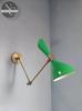 Mid Century Brass Diabolo Wall Sconce Pair: Italian Stinlovo Style