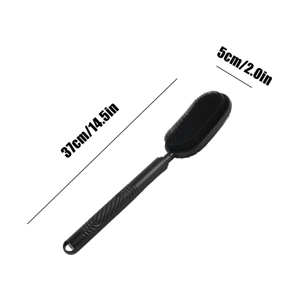 

Telescopic Long Handle Back Scrubber, Soft Silicone Bath Brush For Shower Body Washing, Skin Care For Women Elderly, Home Travel чорний