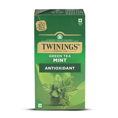 Twinings Green Tea & Mint, 25 Teabags, Green Tea, Cool & Refreshing Mint Flavour, 50 Grams