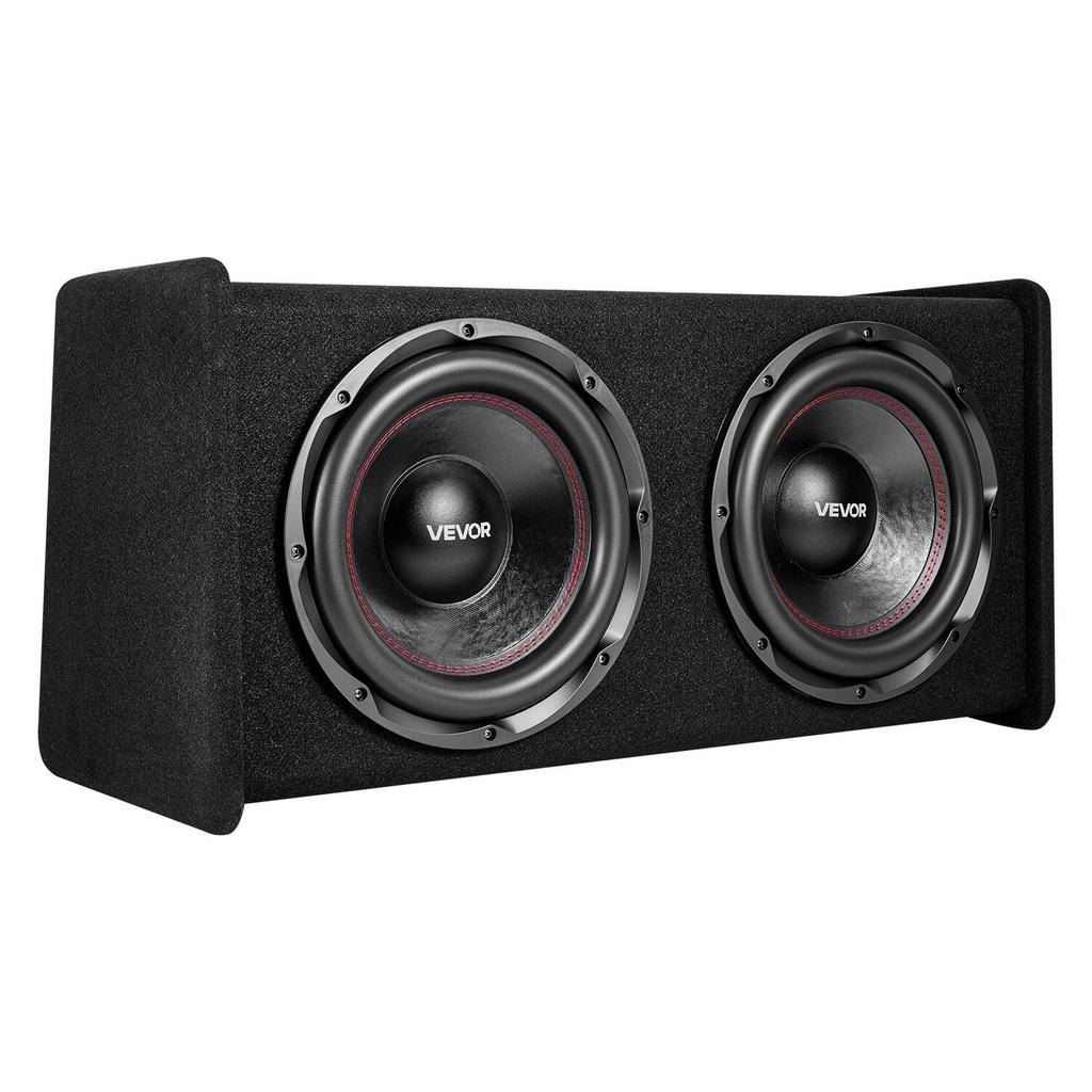 Subwoofer Bass-Paket, 305mm, 490W RMS, Doppel-Auto-Audio-Subwoofer- und Verstärkerpaket, mit bestücktem Gehäuse, separatem Verstärker und Verkabelungsset, für