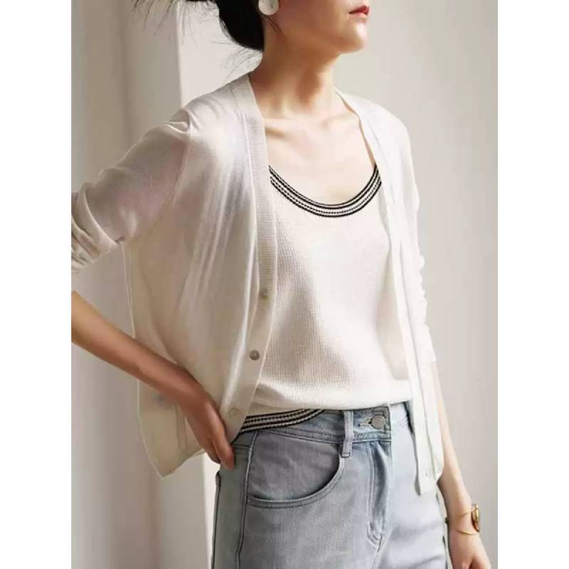 Zomer mouwloos T-shirt voor dames met kleurblokontwerp en polyester stof voor casual gebruik
