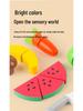Zhiqu Children's Wooden Fruit Cutting Toy for Early Education and Pretend Play