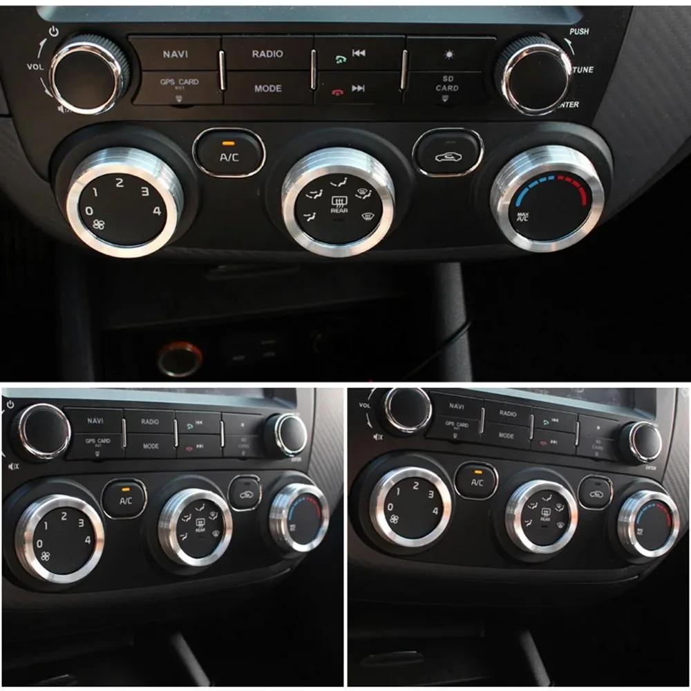 Klimaanlagen-Knopfabdeckung für KIA K3 2015-2018 Aluminiumlegierung A/C Motor-Taste Außenringabdeckung Zubehör