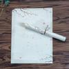 A5/A4 Elegant Zen Floral Double-Sided Full-Color Letter Paper, Hand-Painted Retro Style