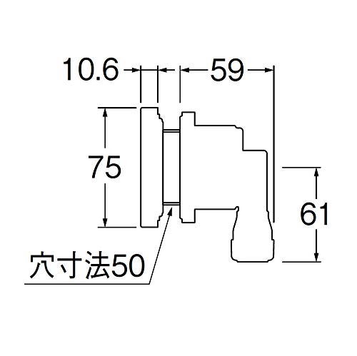 SANEI Single-Port Circulation Connector T412-131-10A