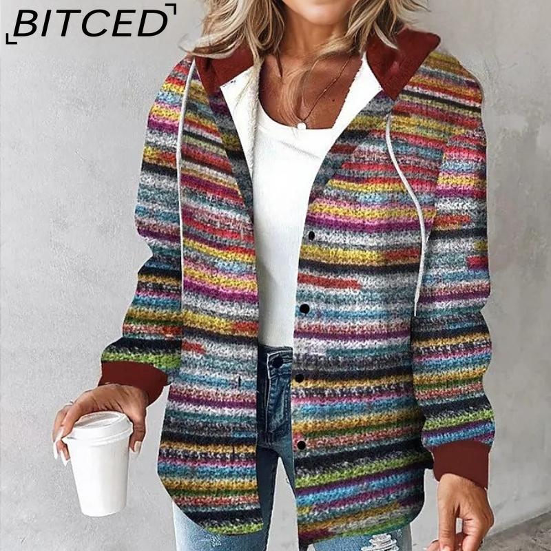 BITCED Women's Plaid Fall/Winter Coat