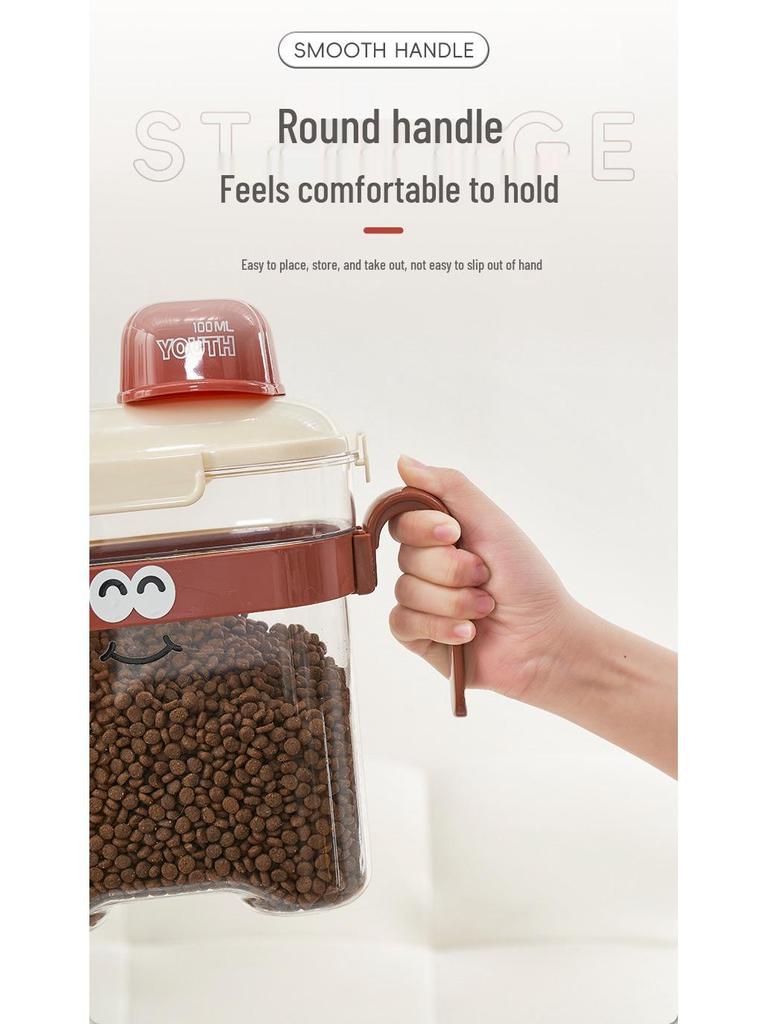 Pet Food Airtight Storage Container - Moisture-Proof Bucket for Cat and Dog Food
