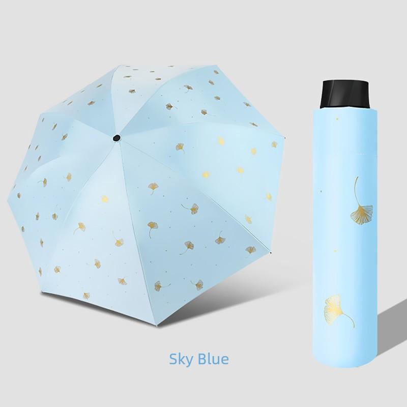 Paradise Umbrella Sun Protection UV Protection Umbrella Female Sun Umbrella Goddess Black Glue Fresh Dual-Use Sun Umbrella Foldable
