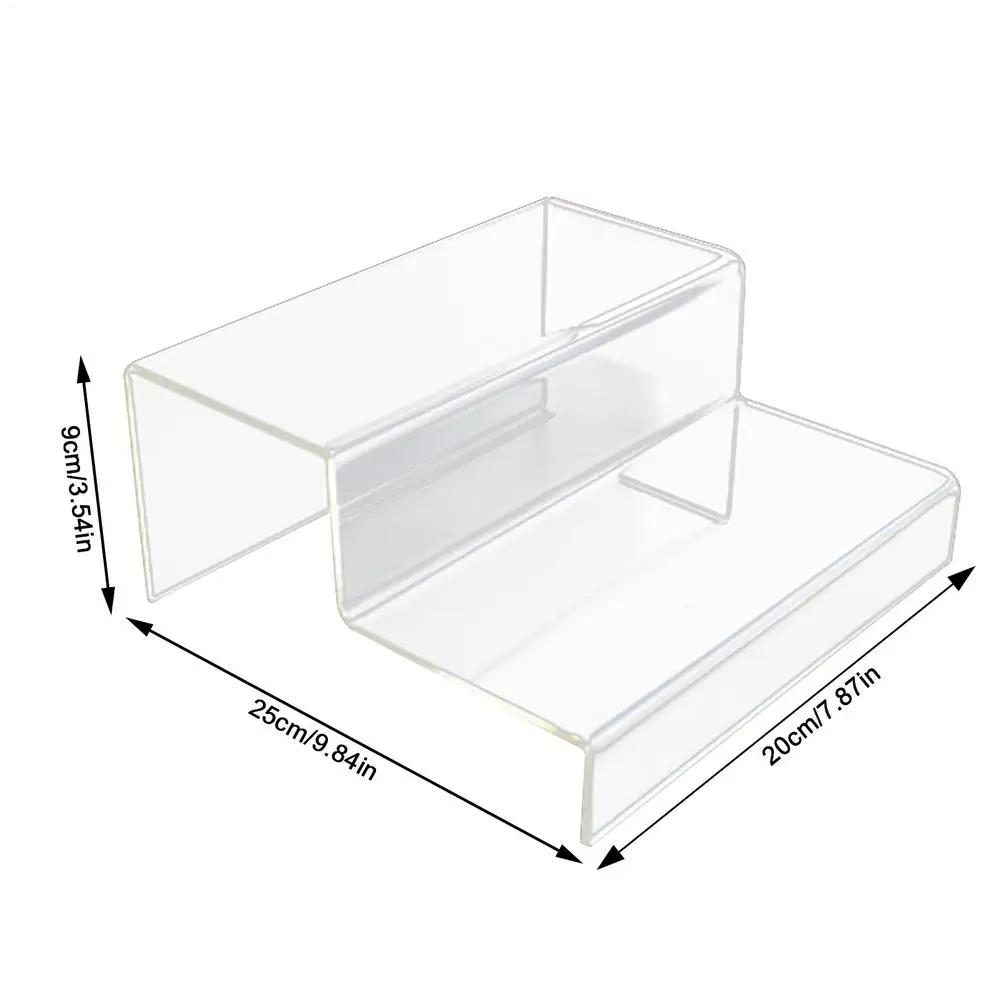 2/3 Steps Ladder Acrylic Display Stand Action Figures Toy Model Stand Riser Clear strong Shoes Display Stand Shelf Home Decor