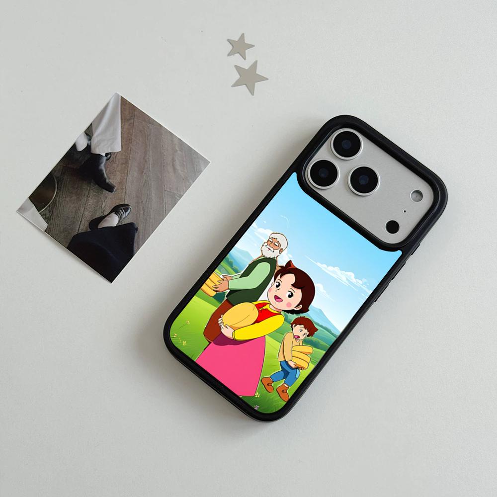 H-Heidi Cartoon Phone Case For IPhone 17 Air 16 15 14 Plus 13 12 11 Pro Max Dual Tone Hard PC Fashion Protective Cover