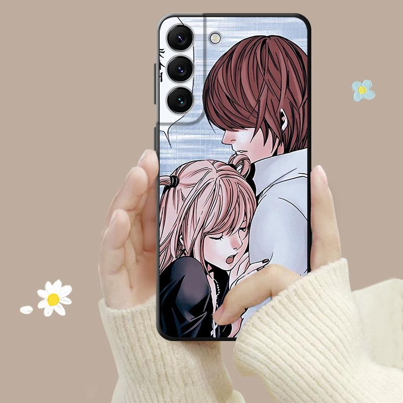Pink Death Note Light Misa Phone Shell For Samsung Galaxy S23 S22 S21 S20 Fe Ultra S10 S9 S8 Plus Note 20ultra 10plus Case