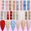 Glitter Rhinestones AB-Flat Back Shiny Stones Nail Art Decoration Mixed Sizes Nail Gems Crystal Strass Accessories