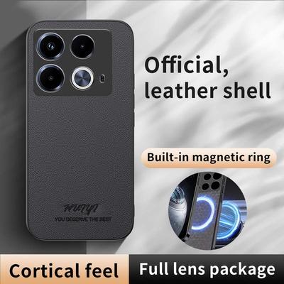 Para Capa Infinix Note 40 Capa Magnética de Couro Luxuoso para Infinix Note40 HOT 40 40PRO Spark Go Capa de Proteção para Carregamento Sem Fio