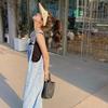Women’s Denim Overalls, Loose Fit Wide-Leg Casual Style with Adjustable Straps and Large Pockets