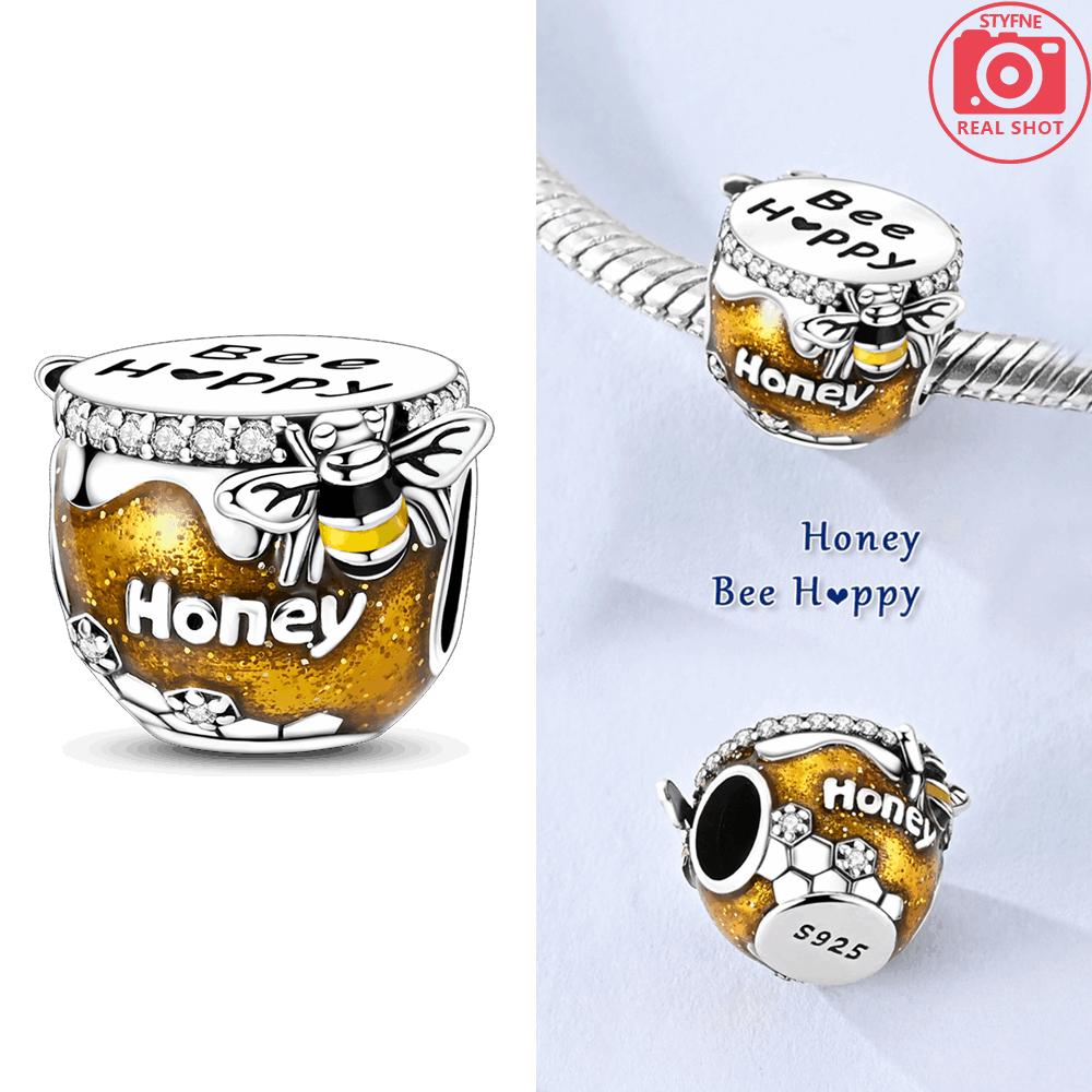 

Золотая пчела Вкусный мед Подвеска-баночка Счастливый Оригинальные медные бусины Подходит для браслета Ювелирное изделие Женский аксессуар Подарок для детской вечеринки