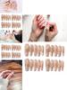 Handmade Long Floral Nail Stickers In Pure Desire Style For Ladies Xs S M L