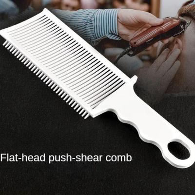Solma Tarak Profesyonel Berber Clipper Karıştırma Düz Üst Saç Kesme Tarağı Erkekler için Isıya Dayanıklı Solmaya Fırça Salon Şekillendirici Aracı