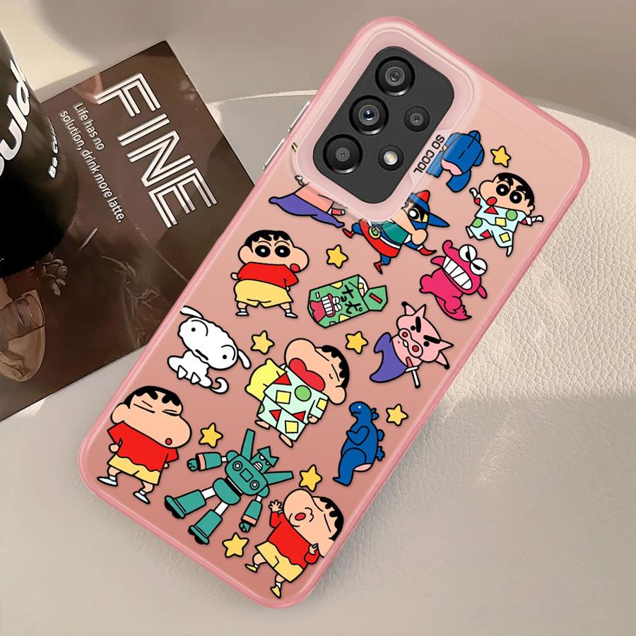Case for Samsung Galaxy A23 A71 A25 A73 A54 A12 A13 A72 A16 A34 A32 A36 A17 A52 A14 A56 Phone Cover Cool Cra-yons Shin-chans