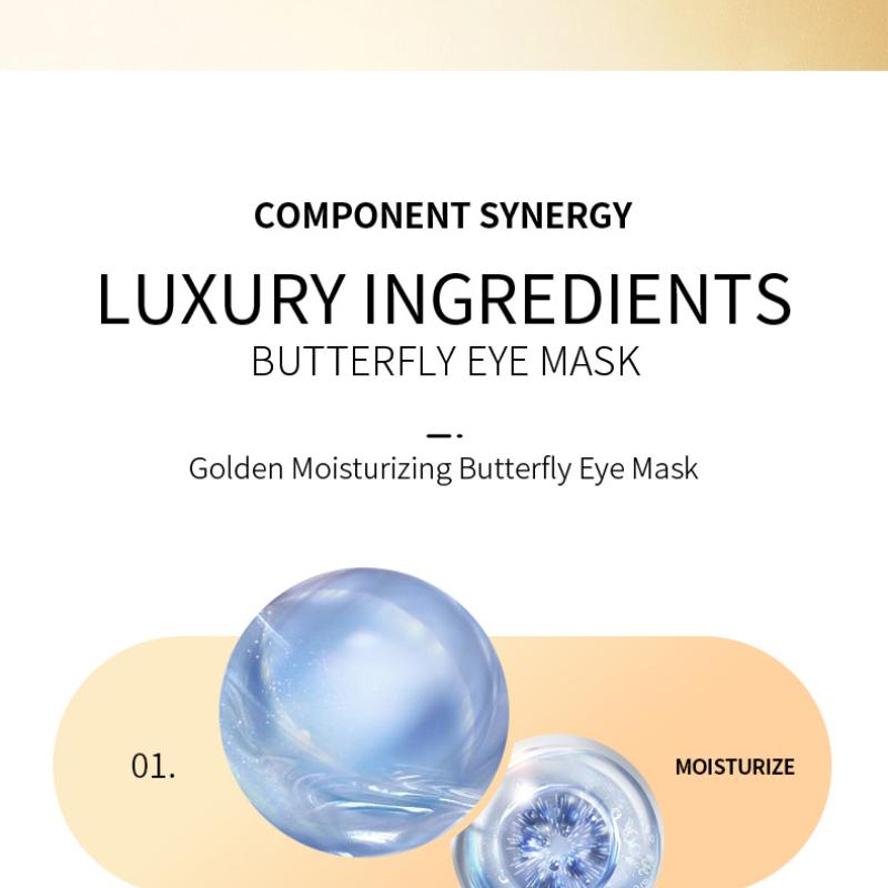 Golden Butterfly Eye Mask SADOER Eye Mask 15g Moisturizing Tablets