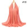 women plain bubble pearl chiffon scarf Head hijab wrap solid shawls headband foulard femme muslim hijabs stores