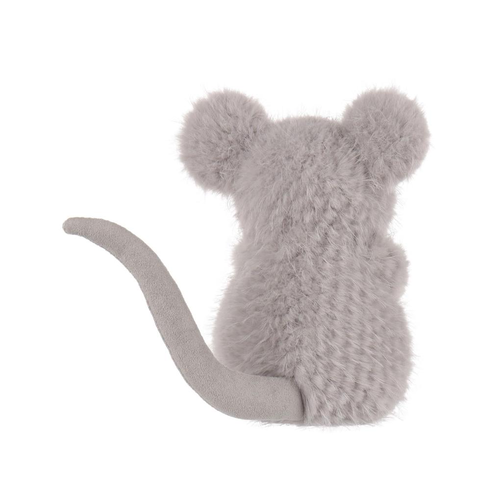 Apricot Lamb Grey Rat Plush Toy for Kids, Soft and Cute, Fluffy Grey Rat for Girls and Boys, 15cm