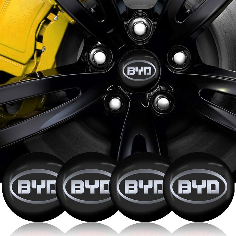 4Pc 56mm Car Wheel Stickers Center Hub Cap Car Emblem Badge Decal For BYD F3 I3 F0 F6 S6 S8 E5 E6 G3 G6 L3 S7 M6 Tang Song Qing