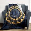 1pc Cosmic Mandala Blanket, Lightweight Flannel Throw Blanket for Sofa, Bed, Travel, Camping, Living Room, Office, Couch034