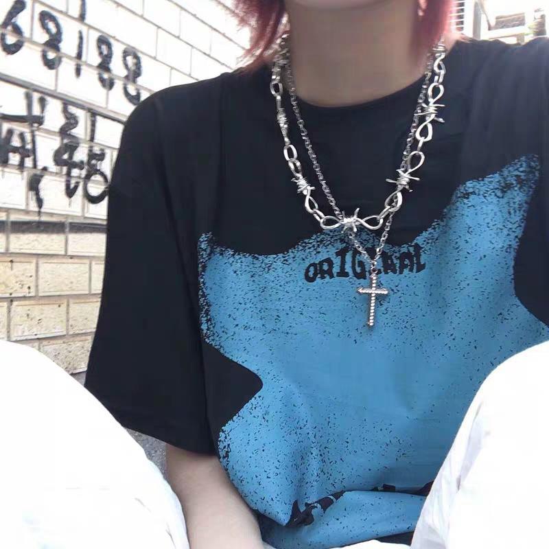 Minimalist Punk Choker Necklace & Bracelet Edgy Streetwear Hip Hop Jewelry for Women Men Gothic Chain Collarbone Gift