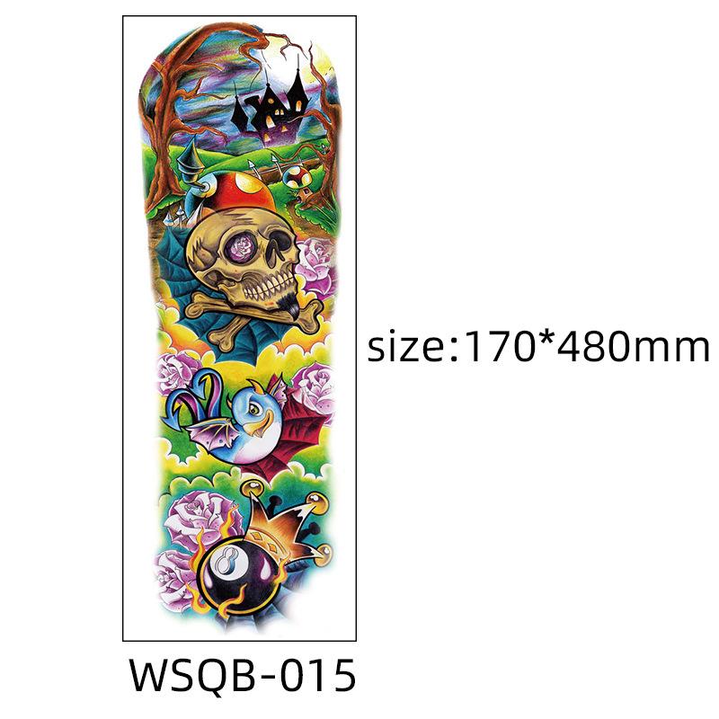 Halloween Tattoo Stickers, Big Picture Full Arm, Funny Horror Scars Bat Tombstone Tattoo