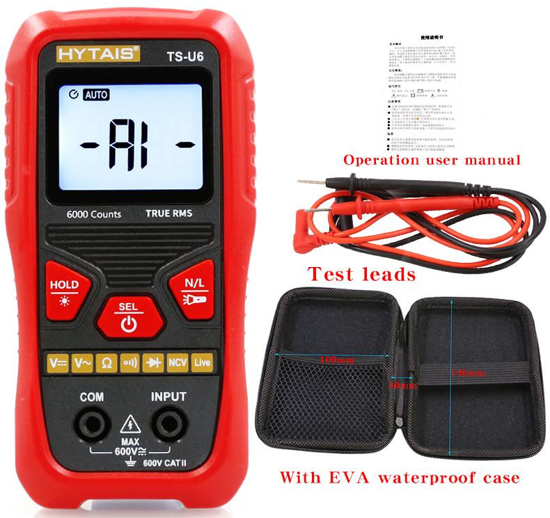TS-U7 Fully Automatic Recognition Multimeter, Auto Recognizing Capacitors, Diodes, Mini Anti-burn Universal Meter